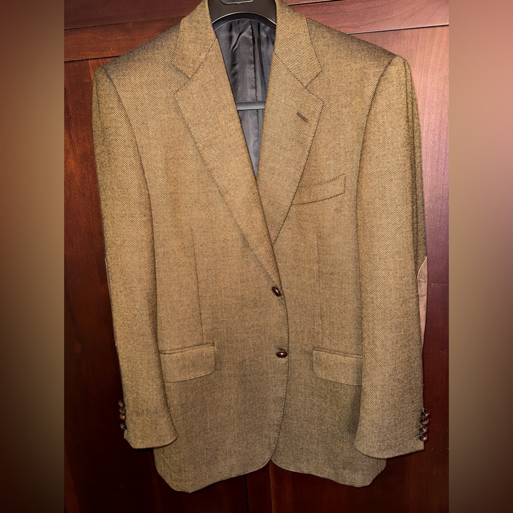Canali Brown Patterned Wool Blazer